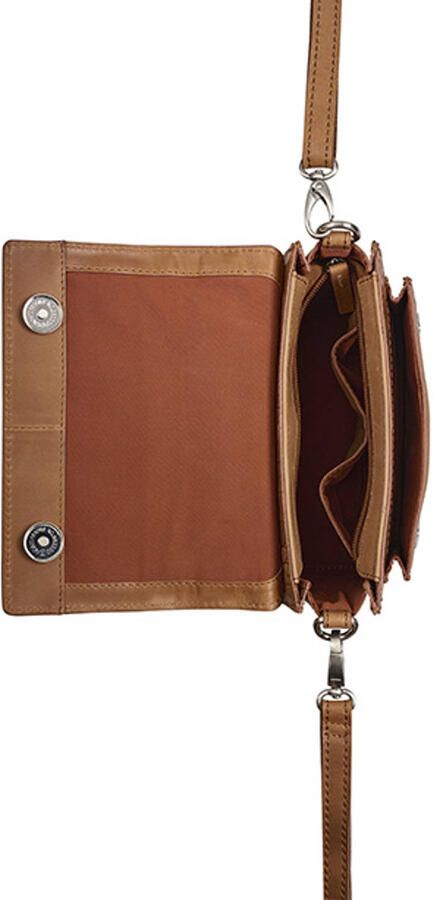 BURKELY leren crossbody tas Cool Colbie met crocoprint cognac - Foto 2