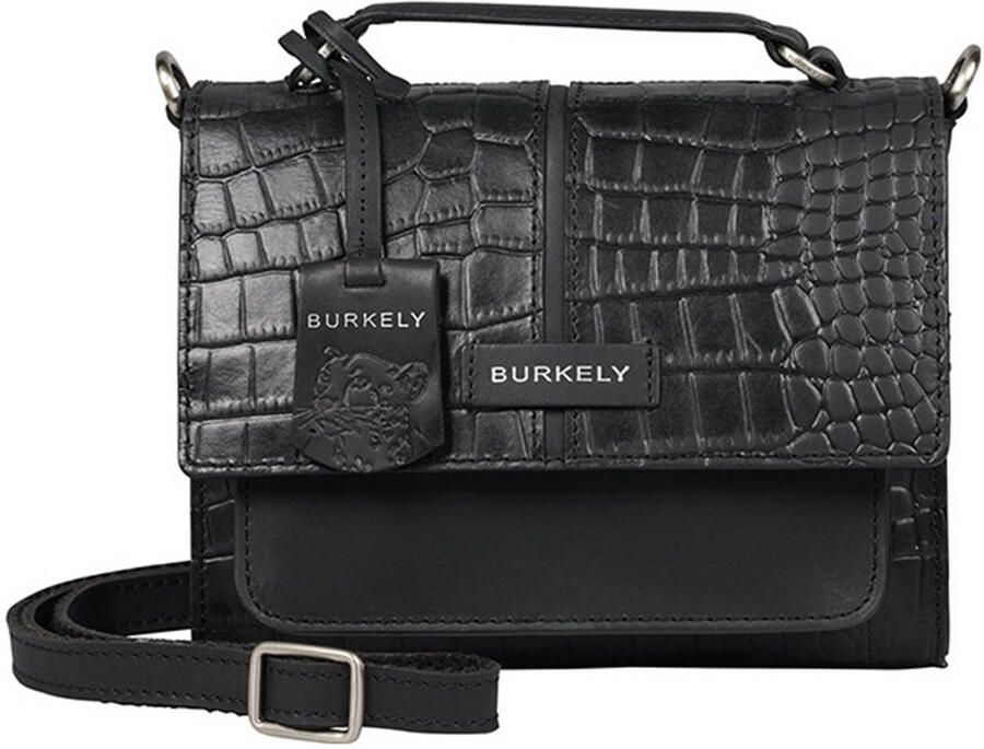 BURKELY leren crossbody tas Cool Colbie met crocoprint zwart - Foto 3