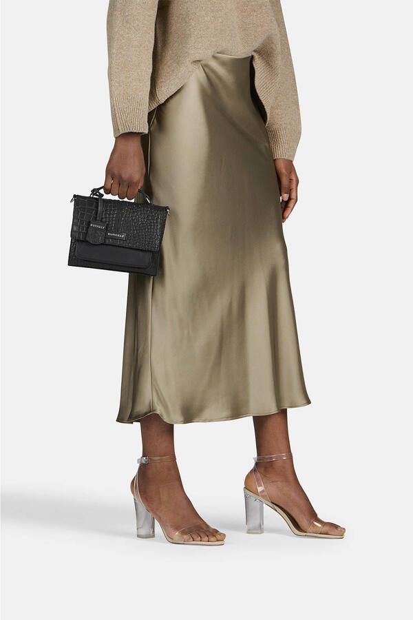 BURKELY leren crossbody tas Cool Colbie met crocoprint zwart - Foto 2