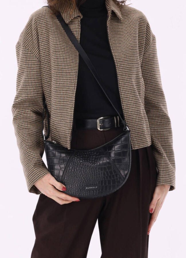 BURKELY leren crossbody tas Cool Colbie zwart