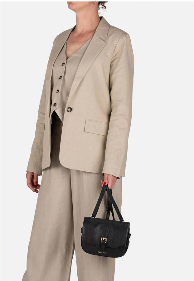 BURKELY leren crossbody tas Demi zwart