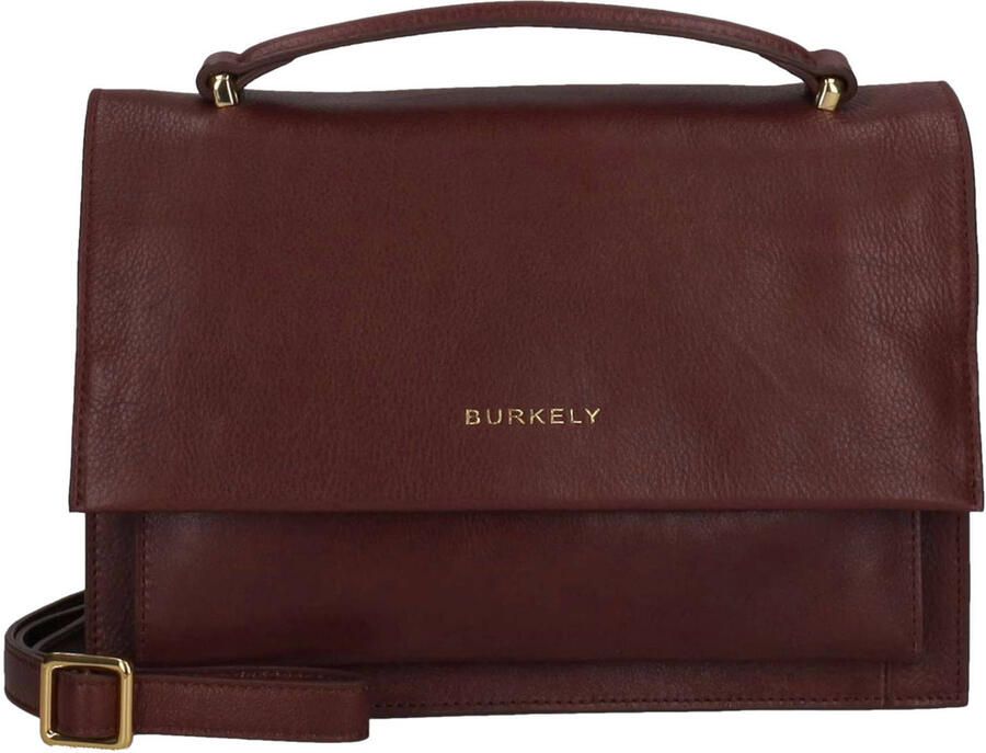 BURKELY leren crossbody tas Fine Florence donkerrood