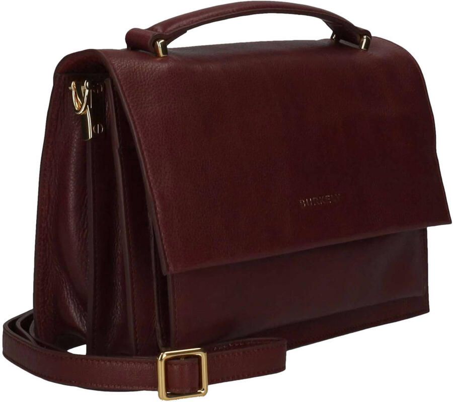 BURKELY leren crossbody tas Fine Florence donkerrood - Foto 3