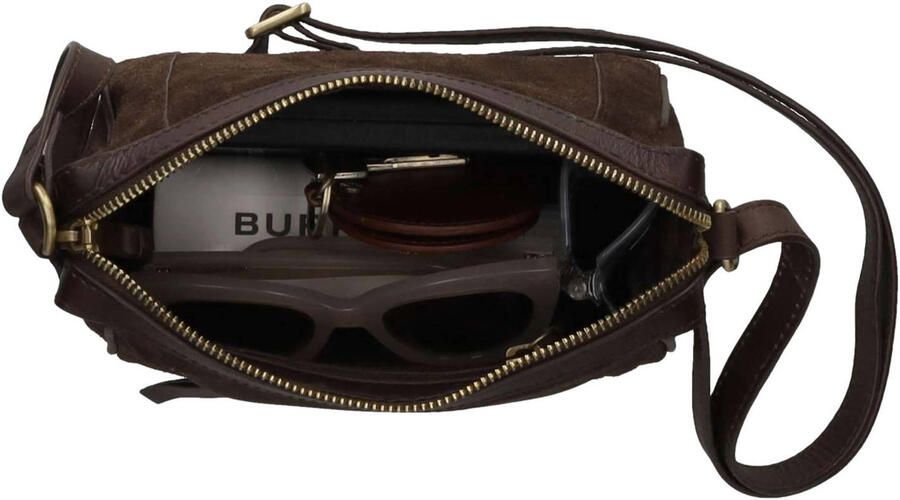 BURKELY leren crossbody tas Sierra bruin - Foto 3