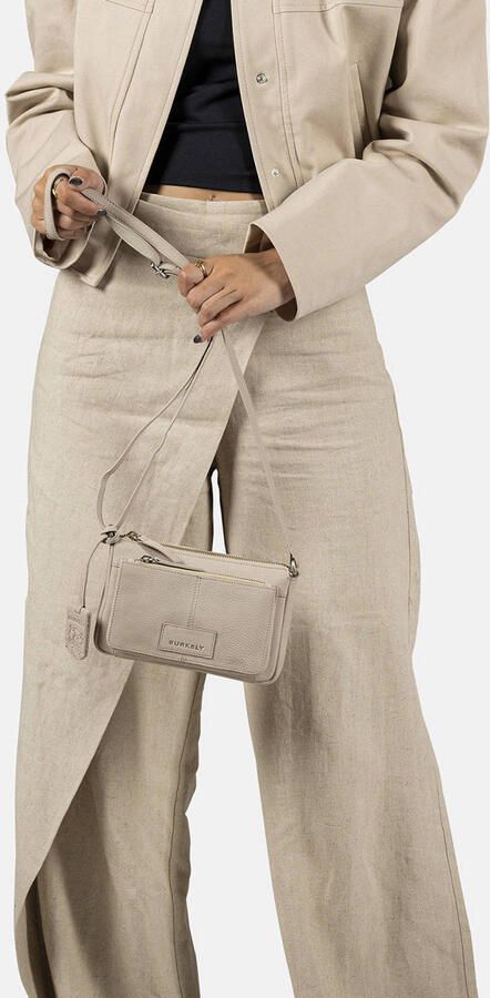 BURKELY leren crossbody tas Soft Skylar beige - Foto 2
