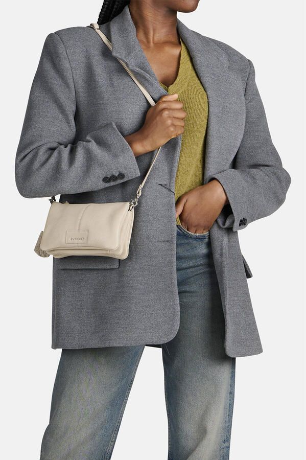 BURKELY leren crossbody tas Soft Skylar beige - Foto 3
