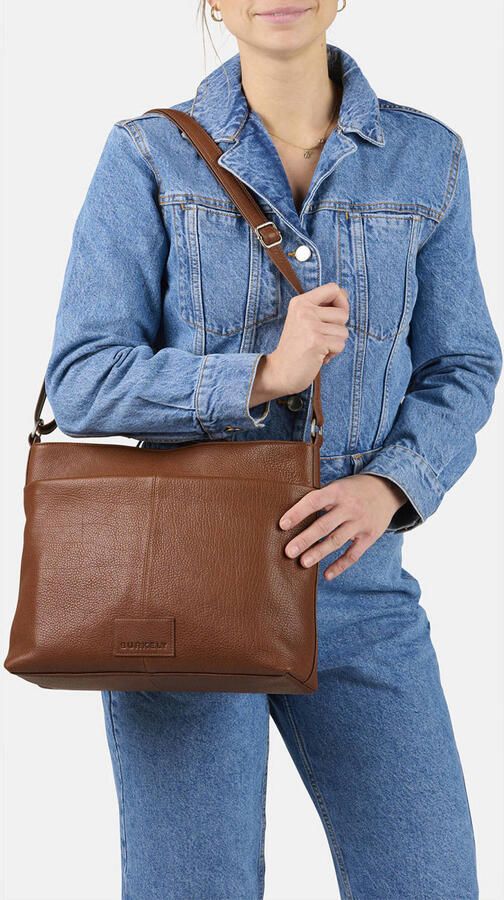 BURKELY leren crossbody tas Soft Skylar bruin - Foto 2