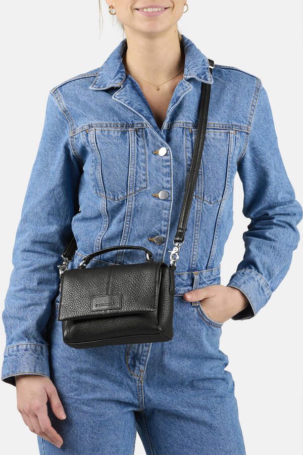 BURKELY leren crossbody tas Soft Skylar Citybag zwart