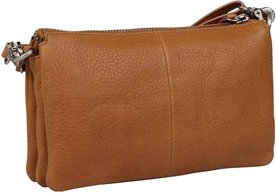 BURKELY leren crossbody tas Soft Skylar cognac