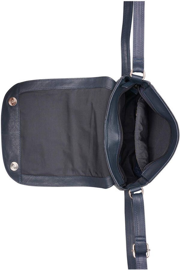 BURKELY leren crossbody tas Soft Skylar donkerblauw - Foto 2