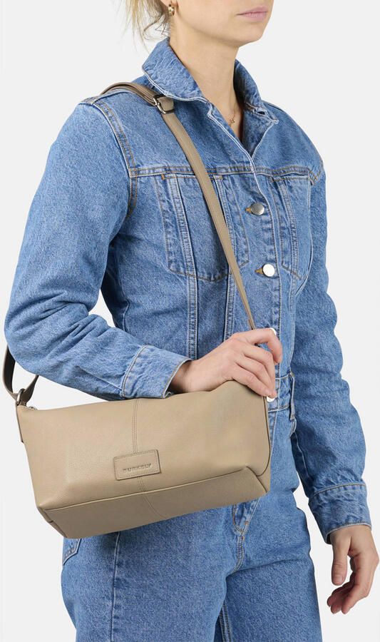 BURKELY leren crossbody tas Soft Skylar grijs - Foto 2