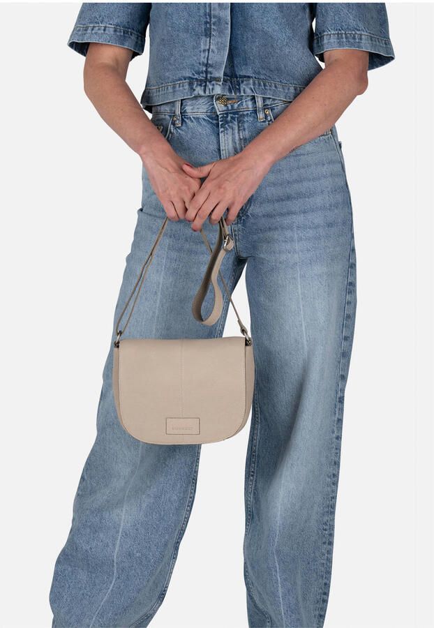 BURKELY leren crossbody tas Soft Skylar grijs