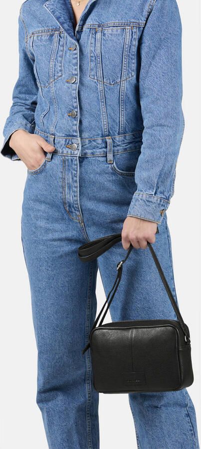BURKELY leren crossbody tas Soft Skylar zwart