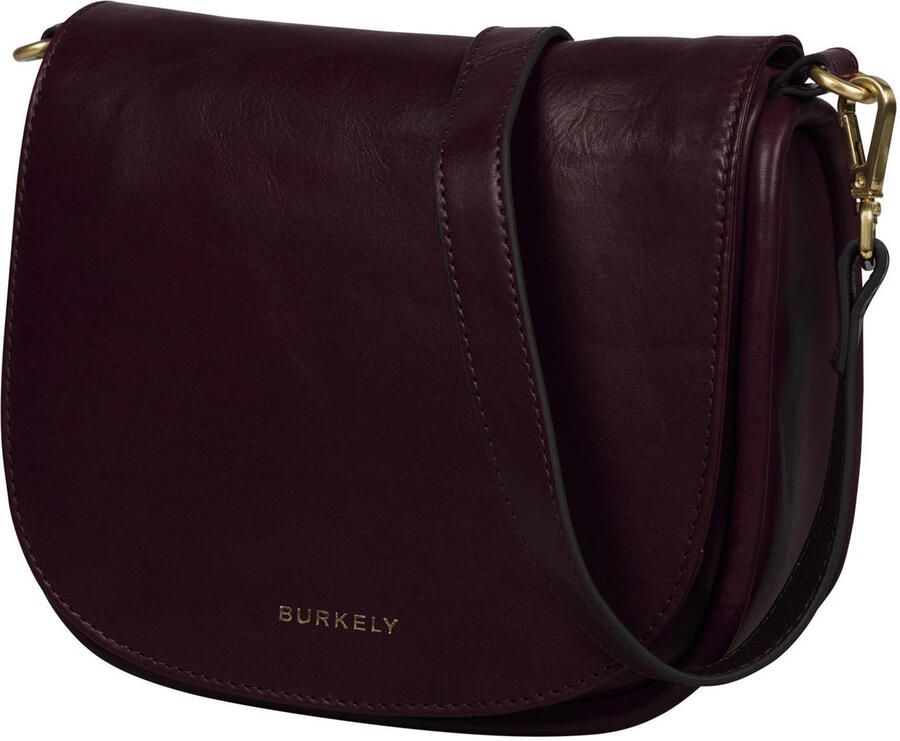 BURKELY leren crossbody tas Vintage Veda donkerood