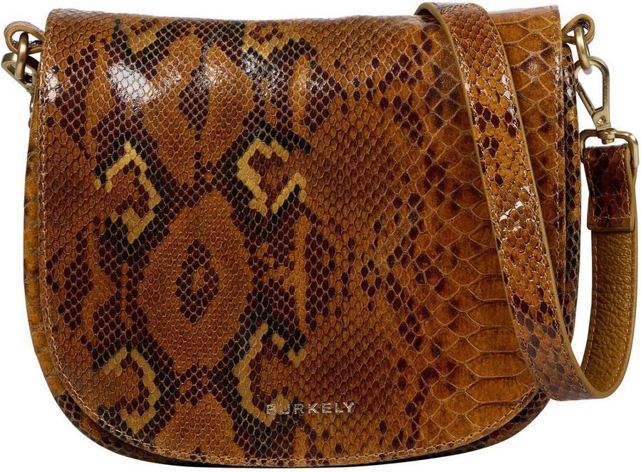BURKELY leren crossbody tas Vintage Veda oker
