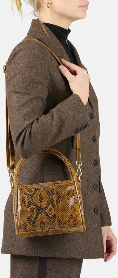 BURKELY leren crossbody tas Vintage Veda oker - Foto 3