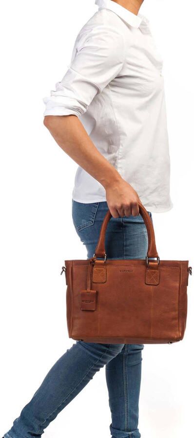 BURKELY leren handtas Antique Avery cognac
