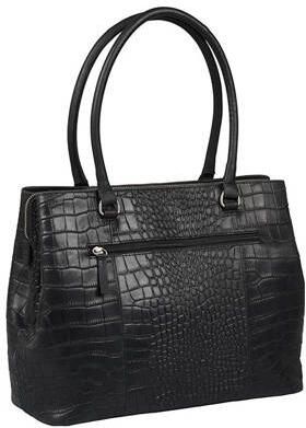 BURKELY leren handtas Cool Colbie met crocoprint zwart - Foto 3