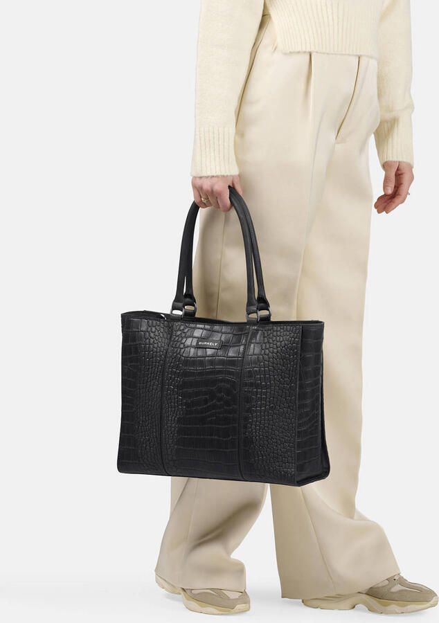 BURKELY leren handtas met laptopvak Cool Colbie zwart - Foto 2