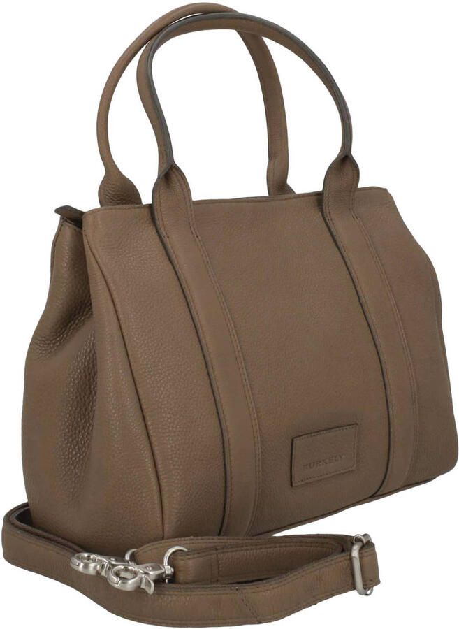 BURKELY leren mini handtas Soft Skylar taupe - Foto 3