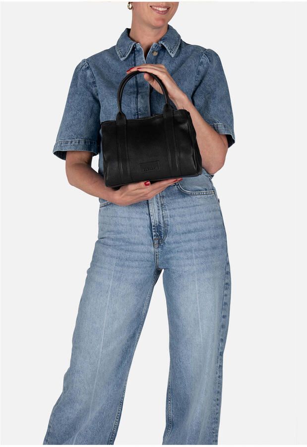 BURKELY leren mini handtas Soft Skylar zwart