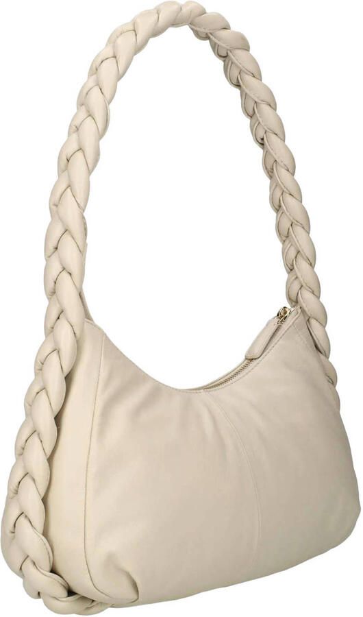 BURKELY leren schoudertas Braidy ecru - Foto 3