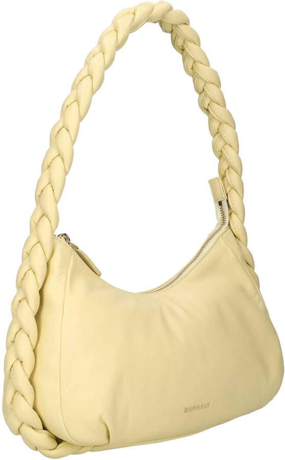BURKELY leren schoudertas Braidy lichtgeel - Foto 3
