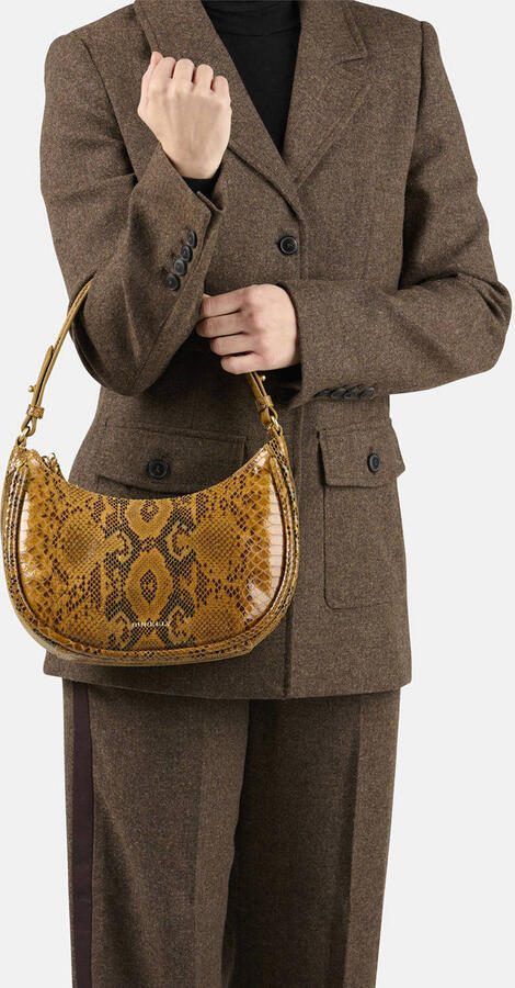 BURKELY leren schoudertas Vintage Veda oker