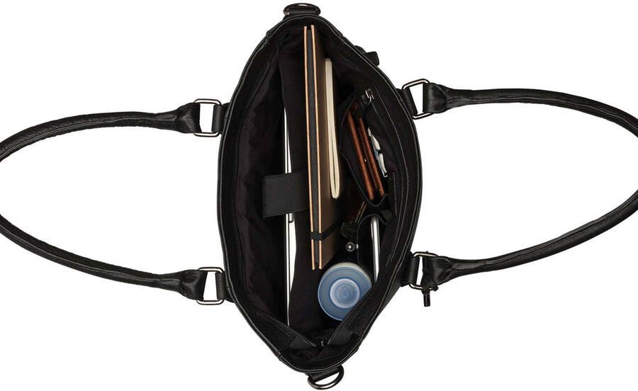BURKELY leren shopper Antique Avery zwart