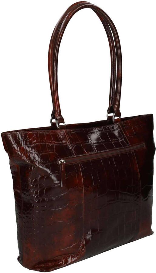 BURKELY leren shopper Cool Colbie met laptopvak bordeauxrood - Foto 3