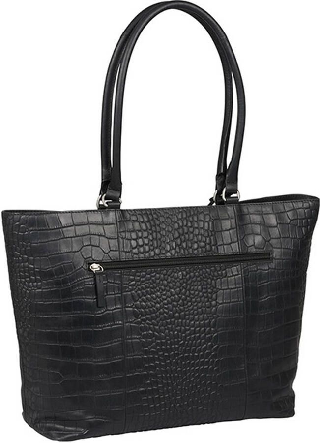 BURKELY leren shopper Cool Colbie zwart