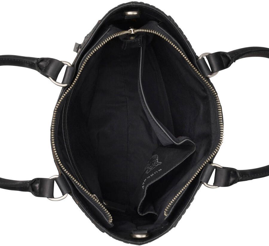 BURKELY leren shopper Cool Colbie zwart