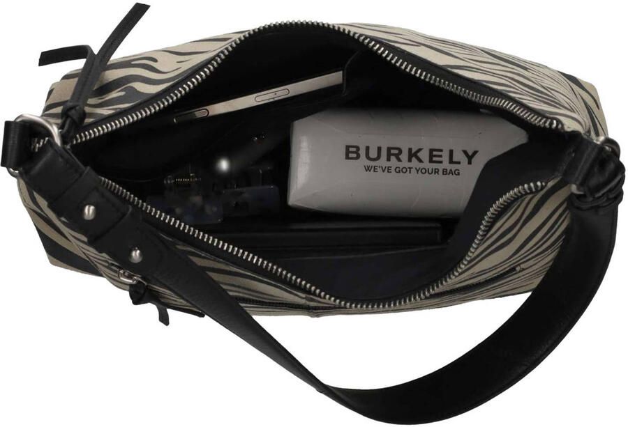 BURKELY schoudertas Animo met zebraprint beige zwart - Foto 2