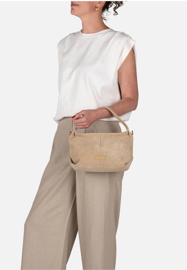 BURKELY suède mini handtas Vienna beige - Foto 3