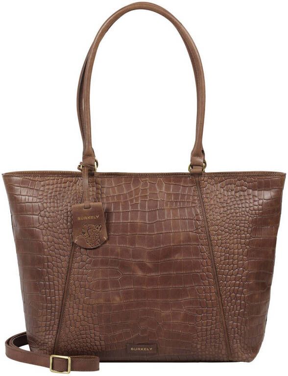 BURKELY leren shopper Cool Colbie bruin