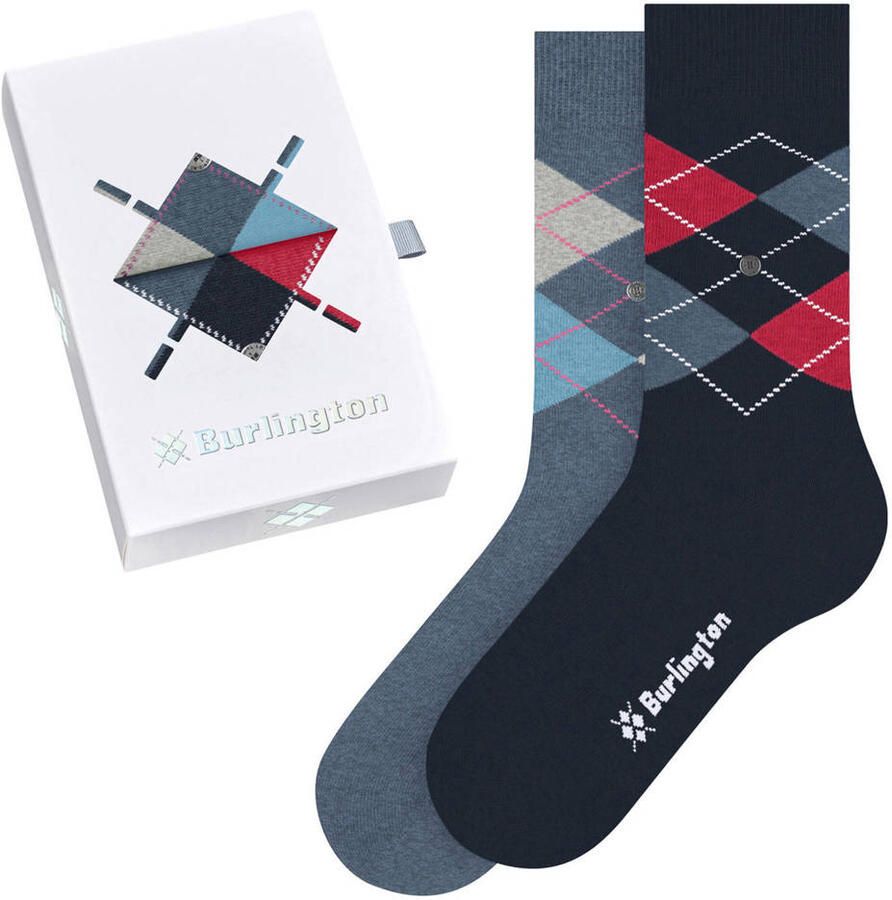 Burlington giftbox sokken Argyle 2-Pack SO set van 2 multi - Foto 2