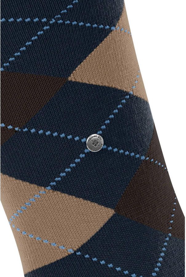 Burlington Socks Edinburgh Kniekousen Wol Navy