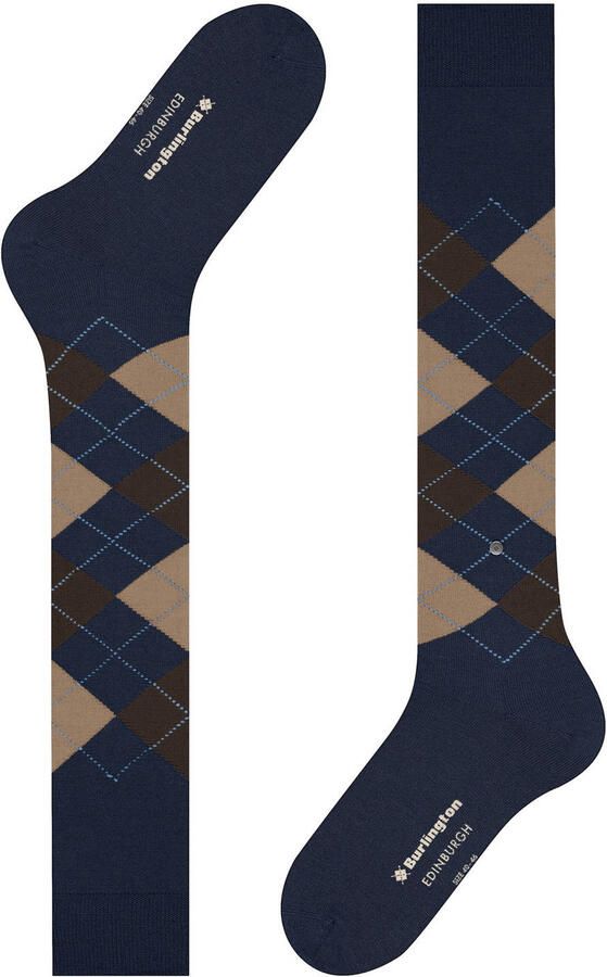 Burlington Socks Edinburgh Kniekousen Wol Navy - Foto 2