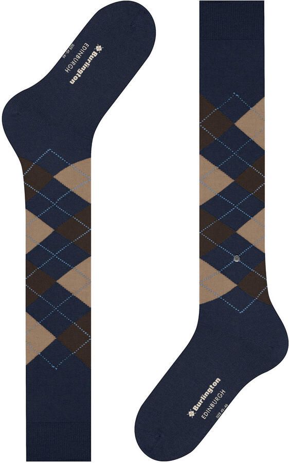 Burlington Socks Edinburgh Kniekousen Wol Navy - Foto 2