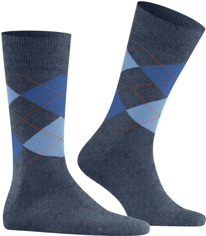 Burlington Socks Wol Edinburgh Blauwgrijs 6688