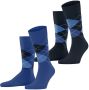 Burlington Sokken met labelapplicatie in een set van 2 paar model 'Everyday Argyle' - Thumbnail 1