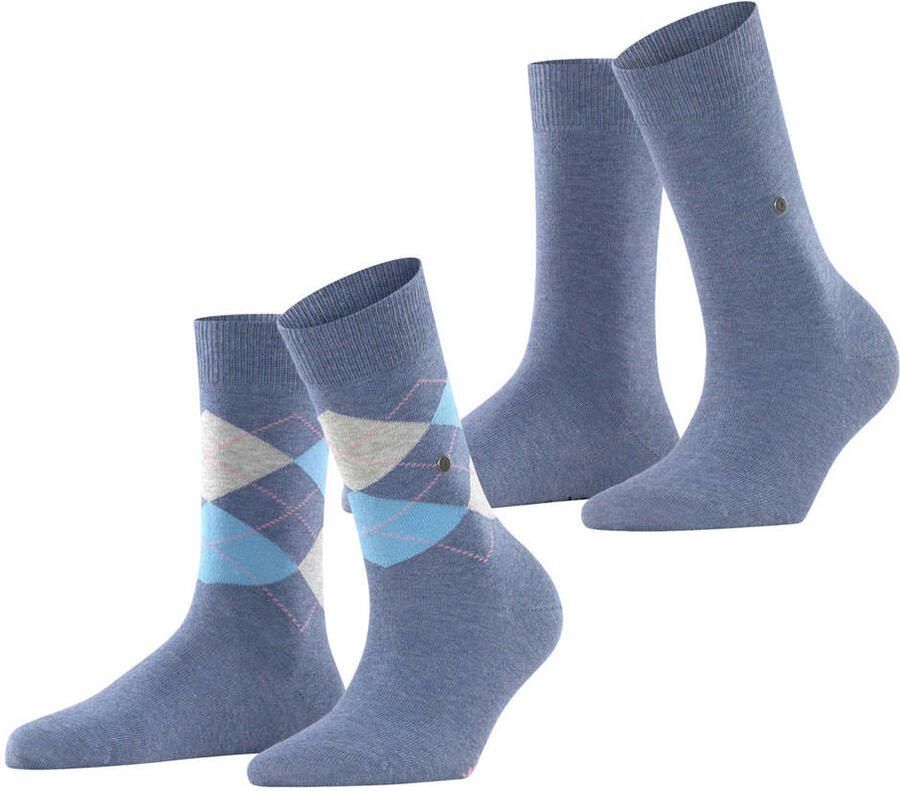 Burlington sokken Everyday Mix blauw (set van 2)