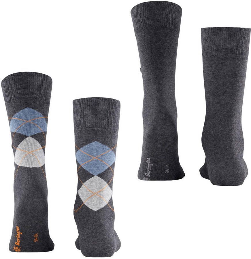Burlington Everyday sokken antraciet melange 2-pack