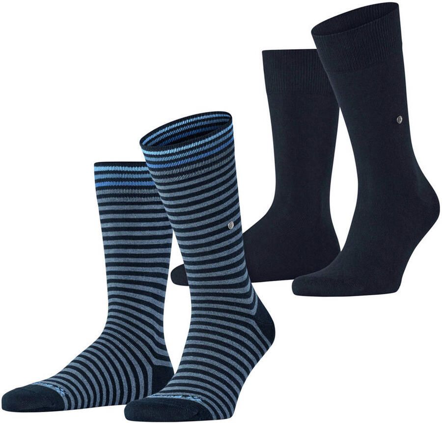 Burlington sokken Everyday Stripe set van 2 donkerblauw - Foto 3