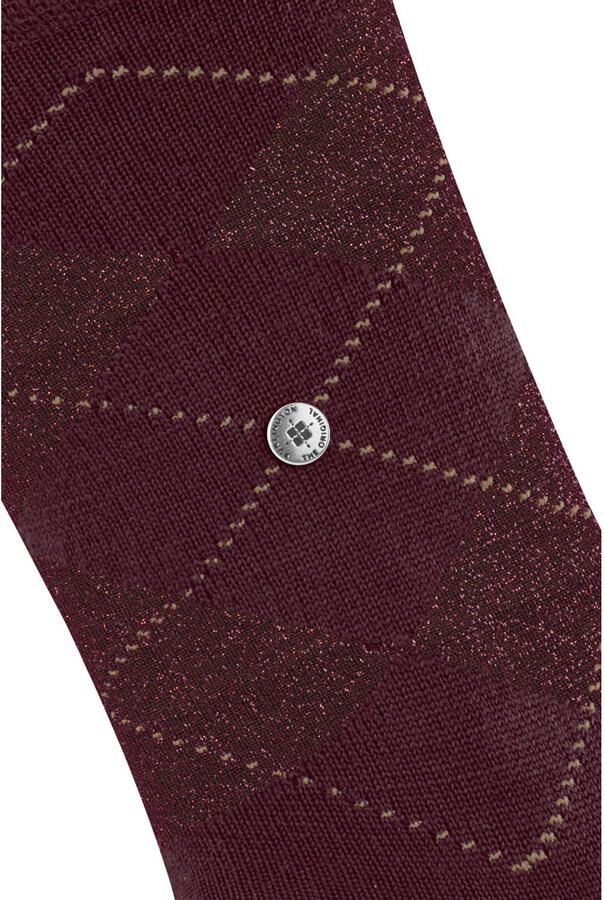 Burlington sokken Marylebone Lurex donkerrood - Foto 3