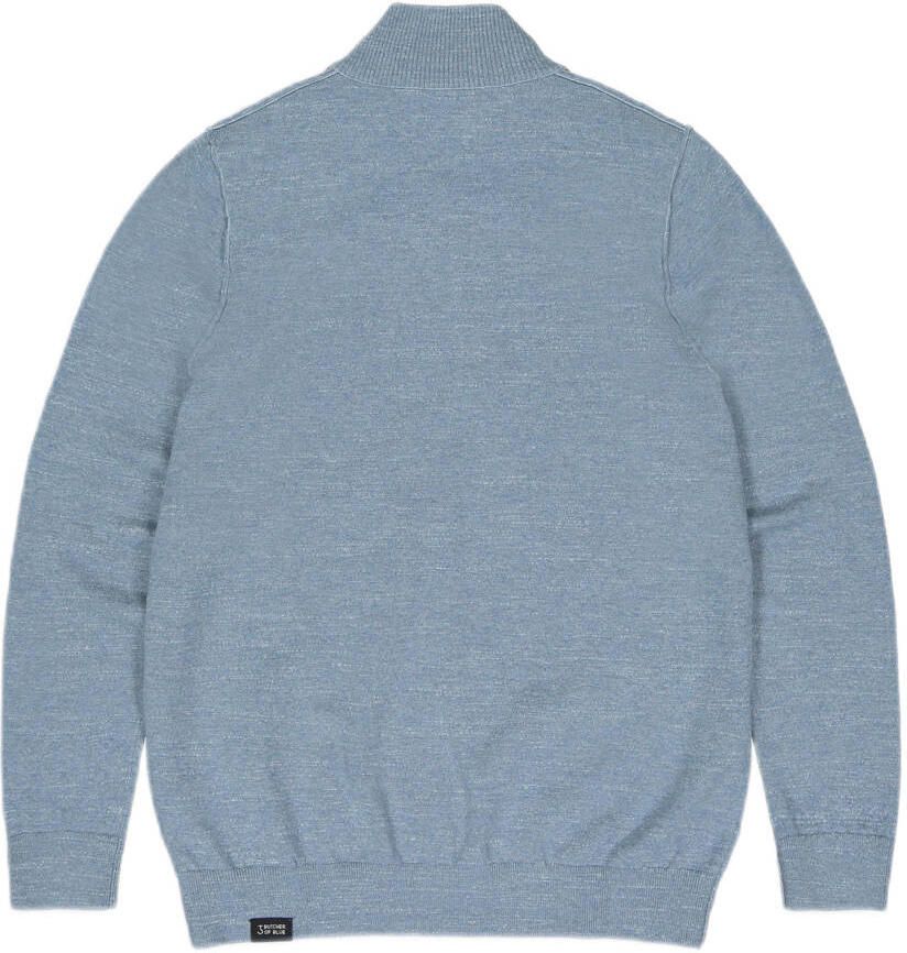 BUTCHER OF BLUE Heren Truien & Vesten Lt Clifden Half Zip Blauw - Foto 6
