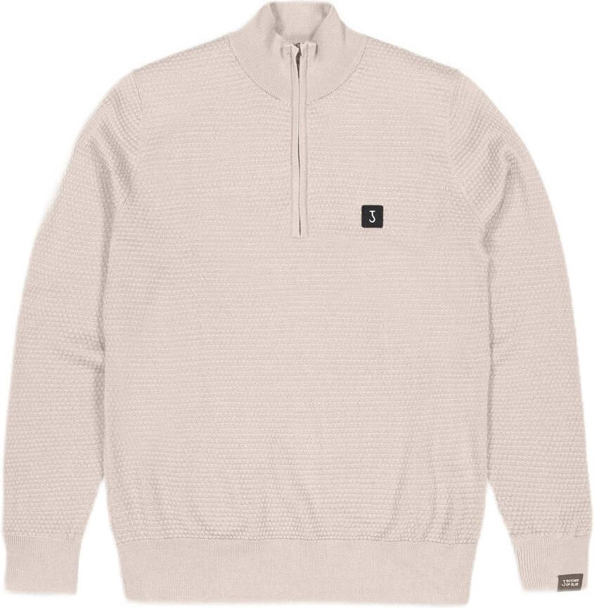 BUTCHER OF BLUE Heren Truien & Vesten Structure Halfzip Zand - Foto 5