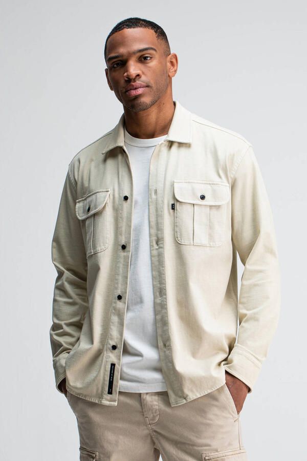 BUTCHER OF BLUE Heren Overshirts Phil Jersey Overshirt Beige - Foto 7