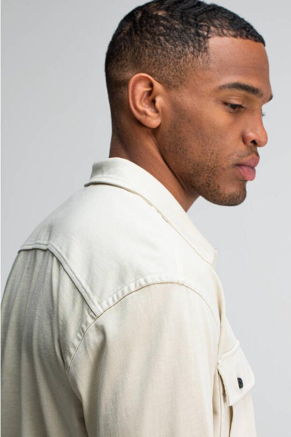 BUTCHER OF BLUE Heren Overshirts Phil Jersey Overshirt Beige - Foto 6
