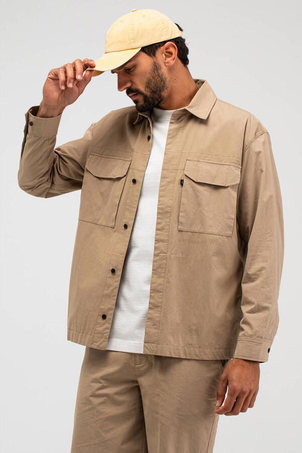 BUTCHER OF BLUE Heren Overshirts Dan Cotton Overshirt Beige - Foto 5